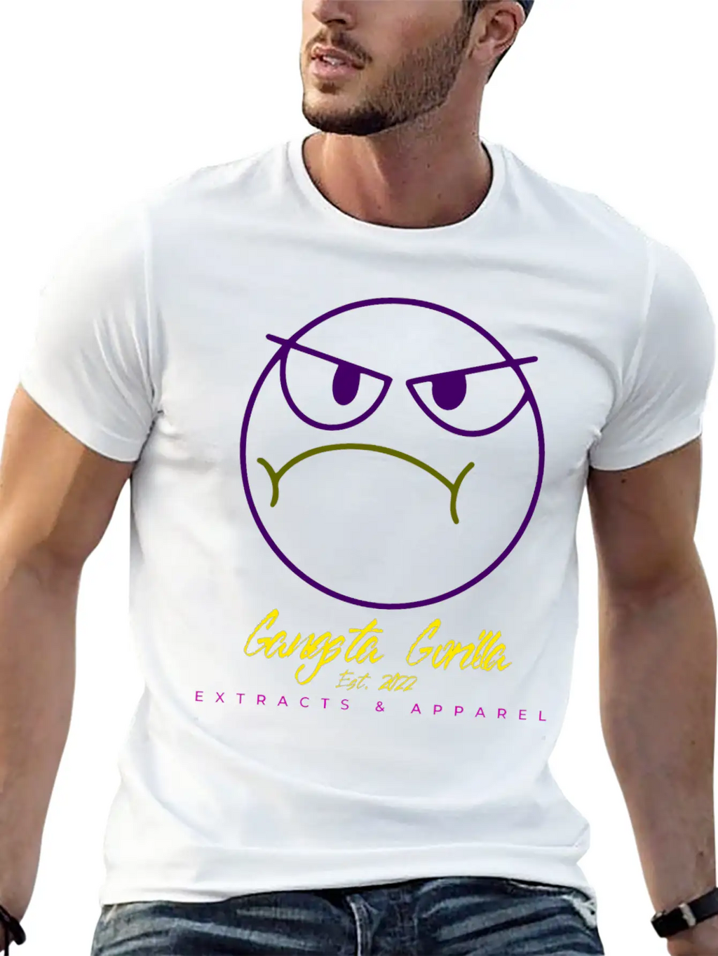 Gangsta Gorilla-Mood Stylish Everyday T-Shirt – Unisex Basic Cotton Tee