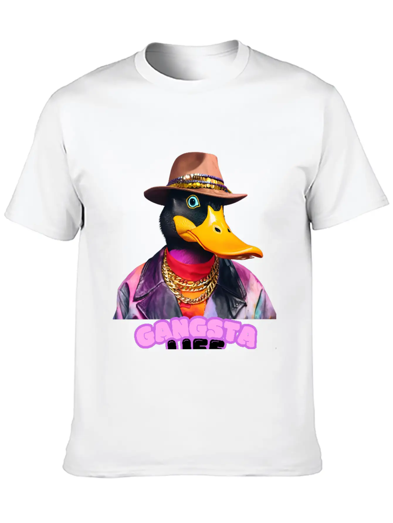 Gangsta Life Duck Stylish Everyday T-Shirt – Unisex Basic Cotton Tee