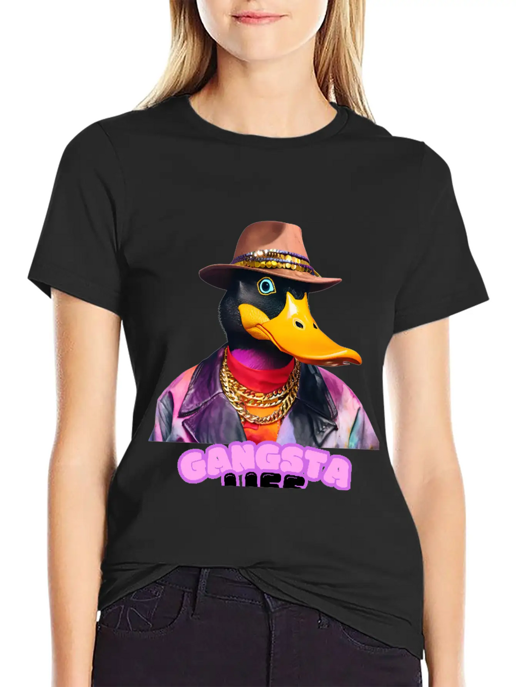 Gangsta Life Duck Stylish Everyday T-Shirt – Unisex Basic Cotton Tee