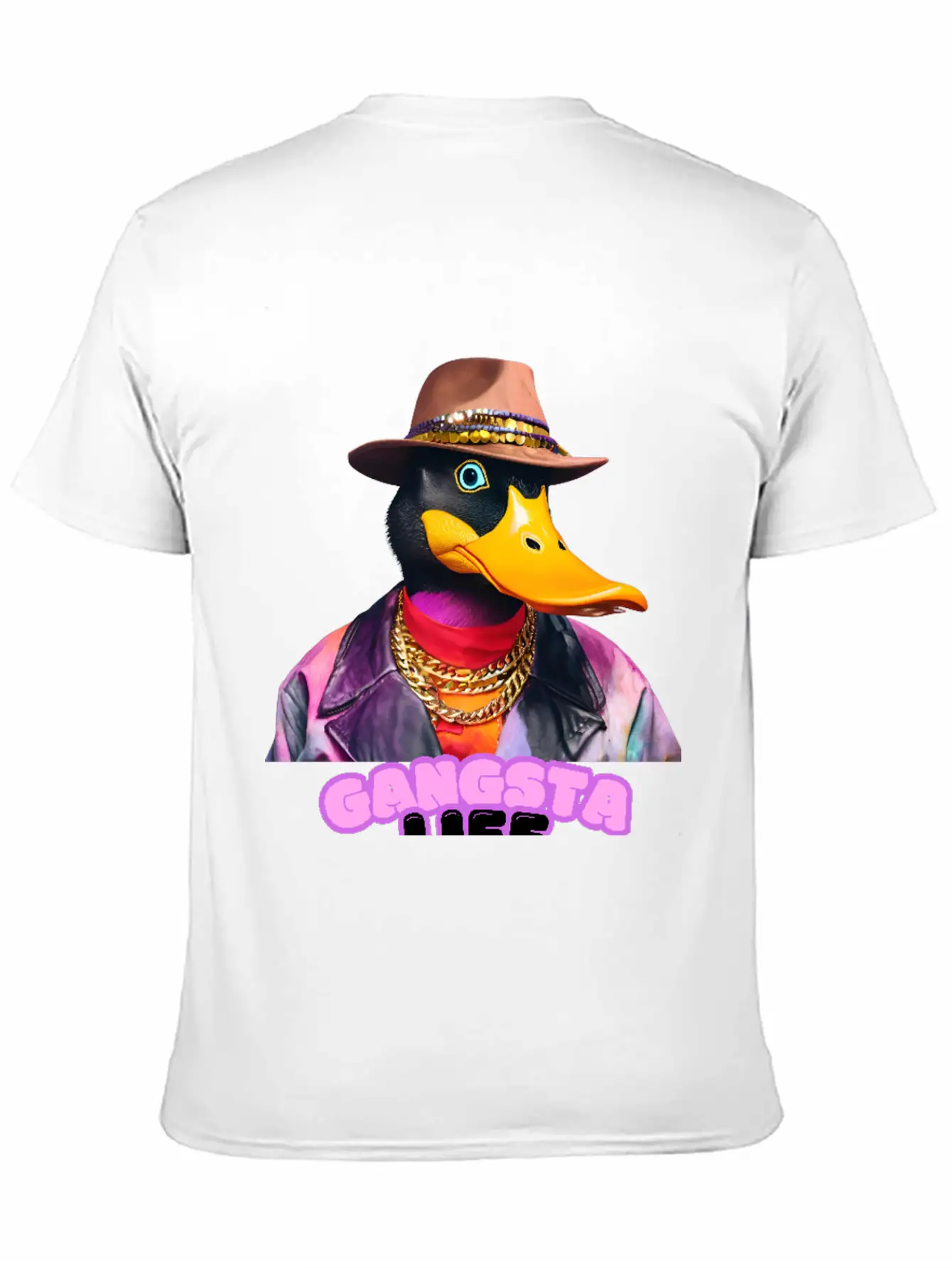 Gangsta Life Duck Stylish Everyday T-Shirt – Unisex Basic Cotton Tee