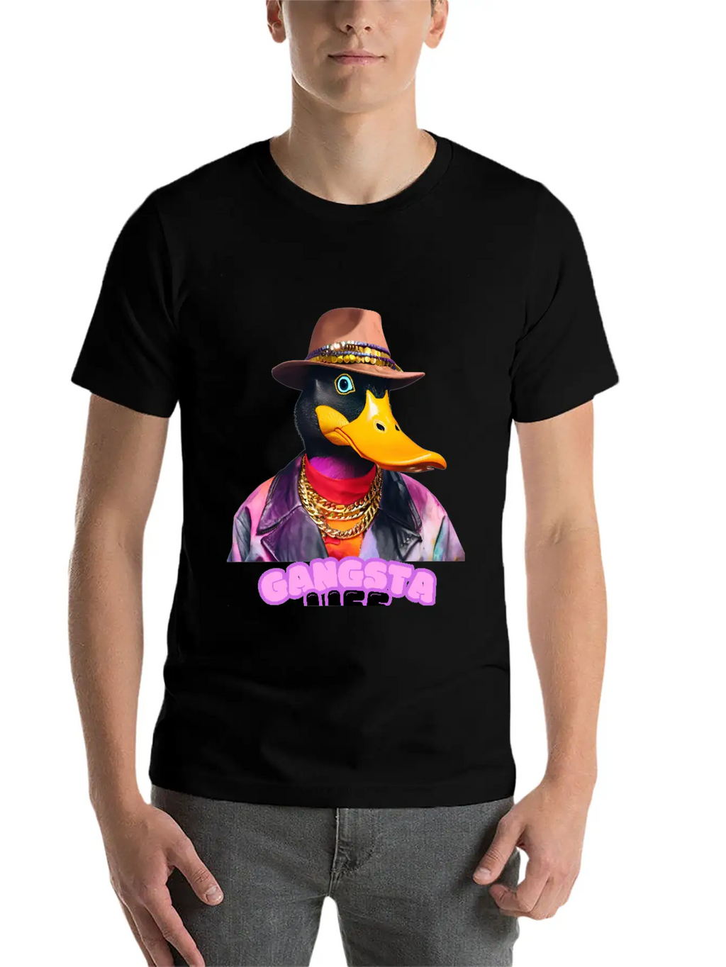 Gangsta Life Duck Stylish Everyday T-Shirt – Unisex Basic Cotton Tee