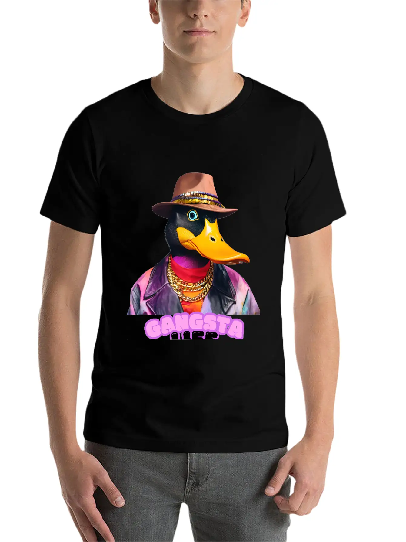 Gangsta Life Duck Stylish Everyday T-Shirt – Unisex Basic Cotton Tee