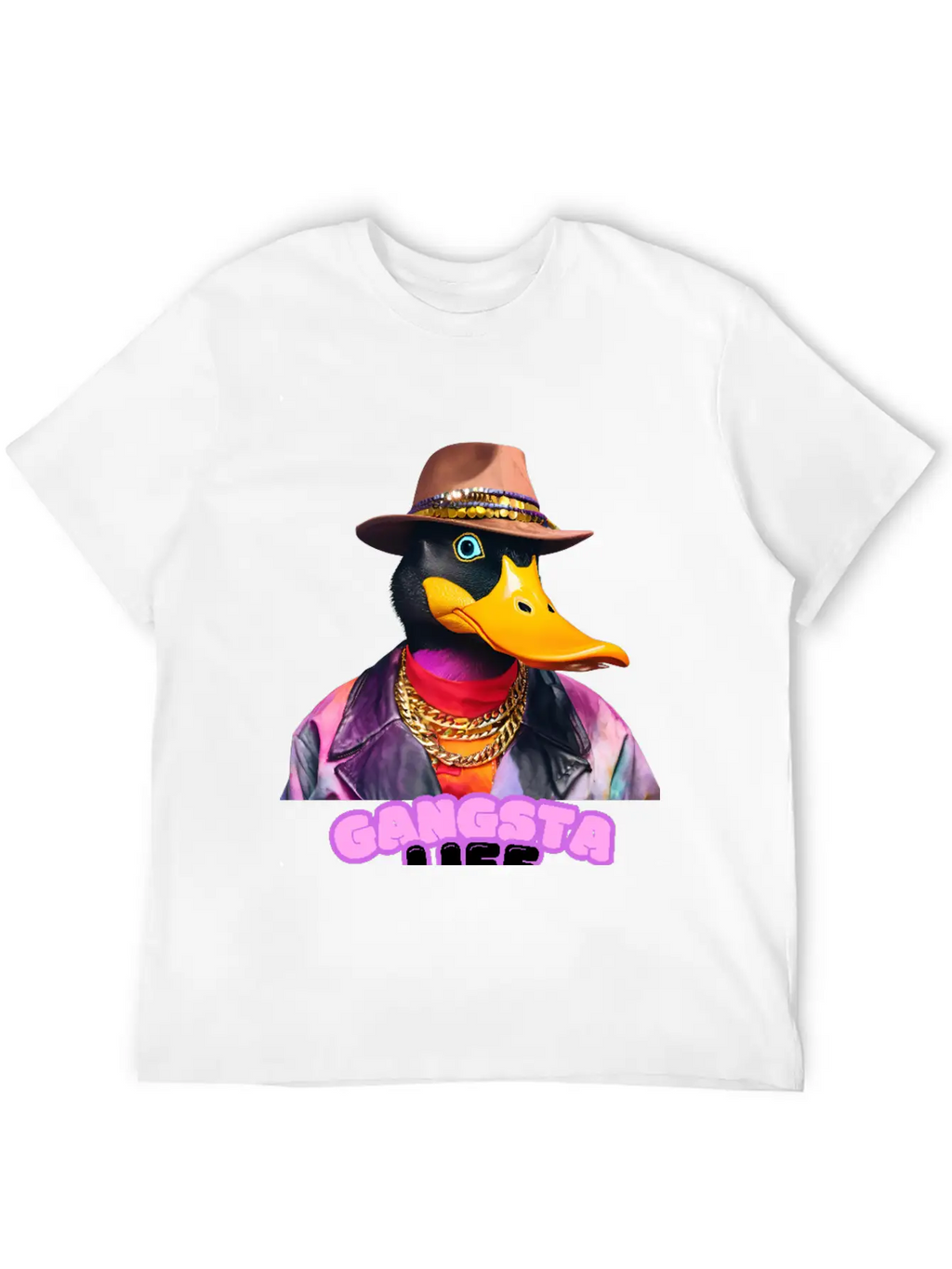 Gangsta Life Duck Stylish Everyday T-Shirt – Unisex Basic Cotton Tee