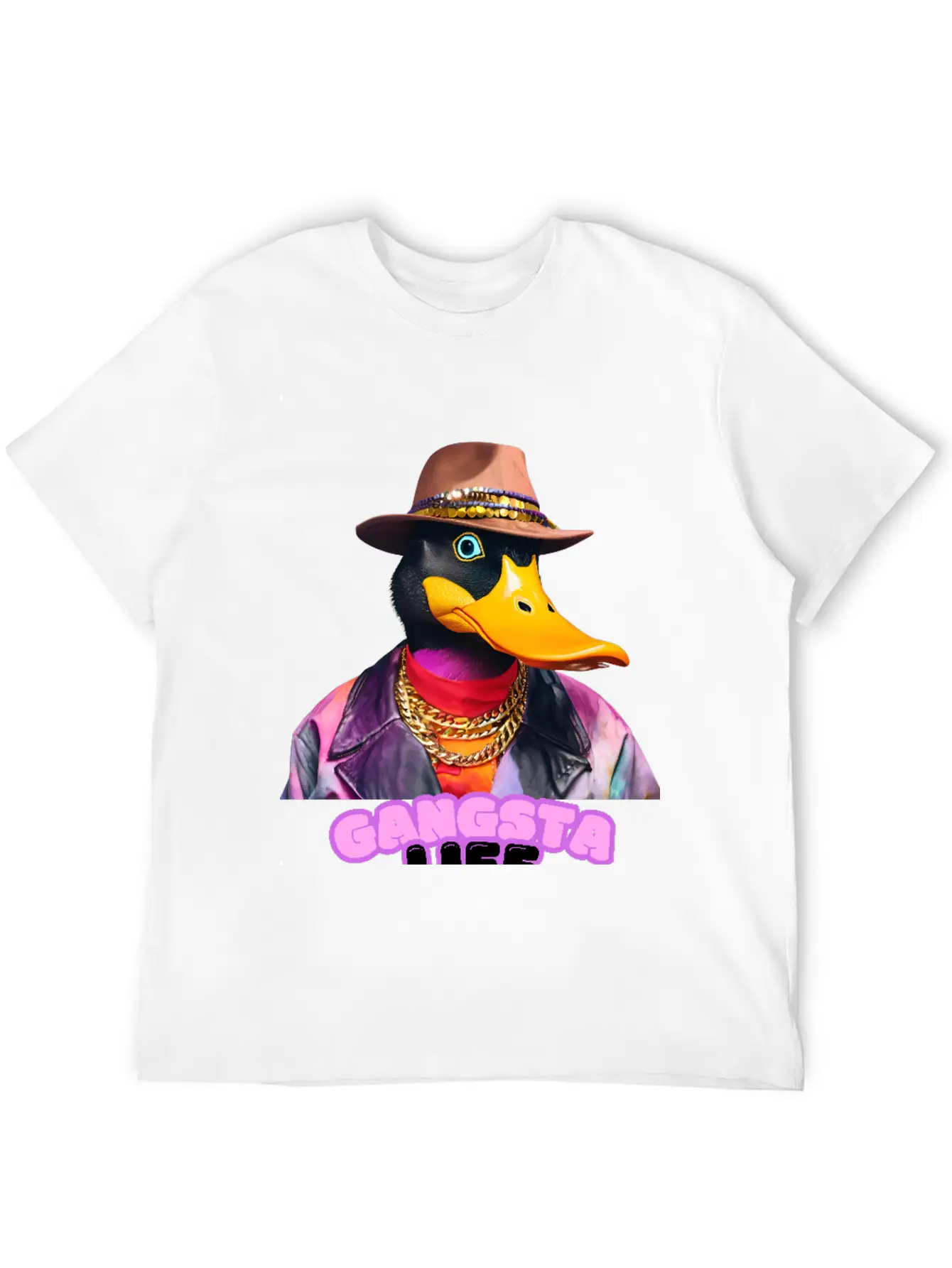 Gangsta Life Duck Stylish Everyday T-Shirt – Unisex Basic Cotton Tee