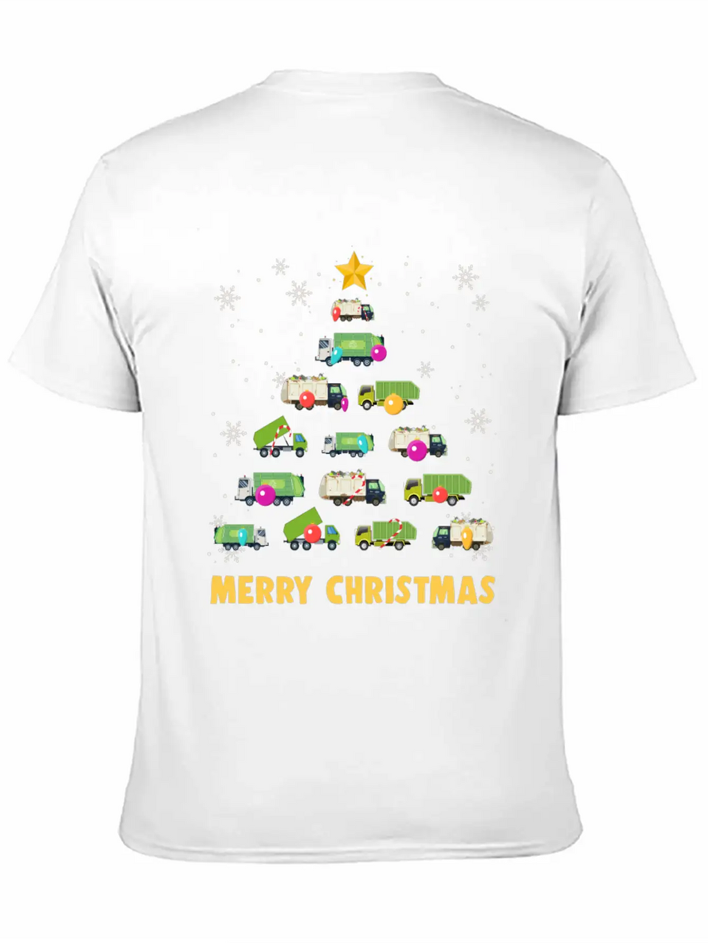 Garbage Truck Christmas Tree Boys Trucks Stylish Everyday T-Shirt – Unisex Basic Cotton Tee