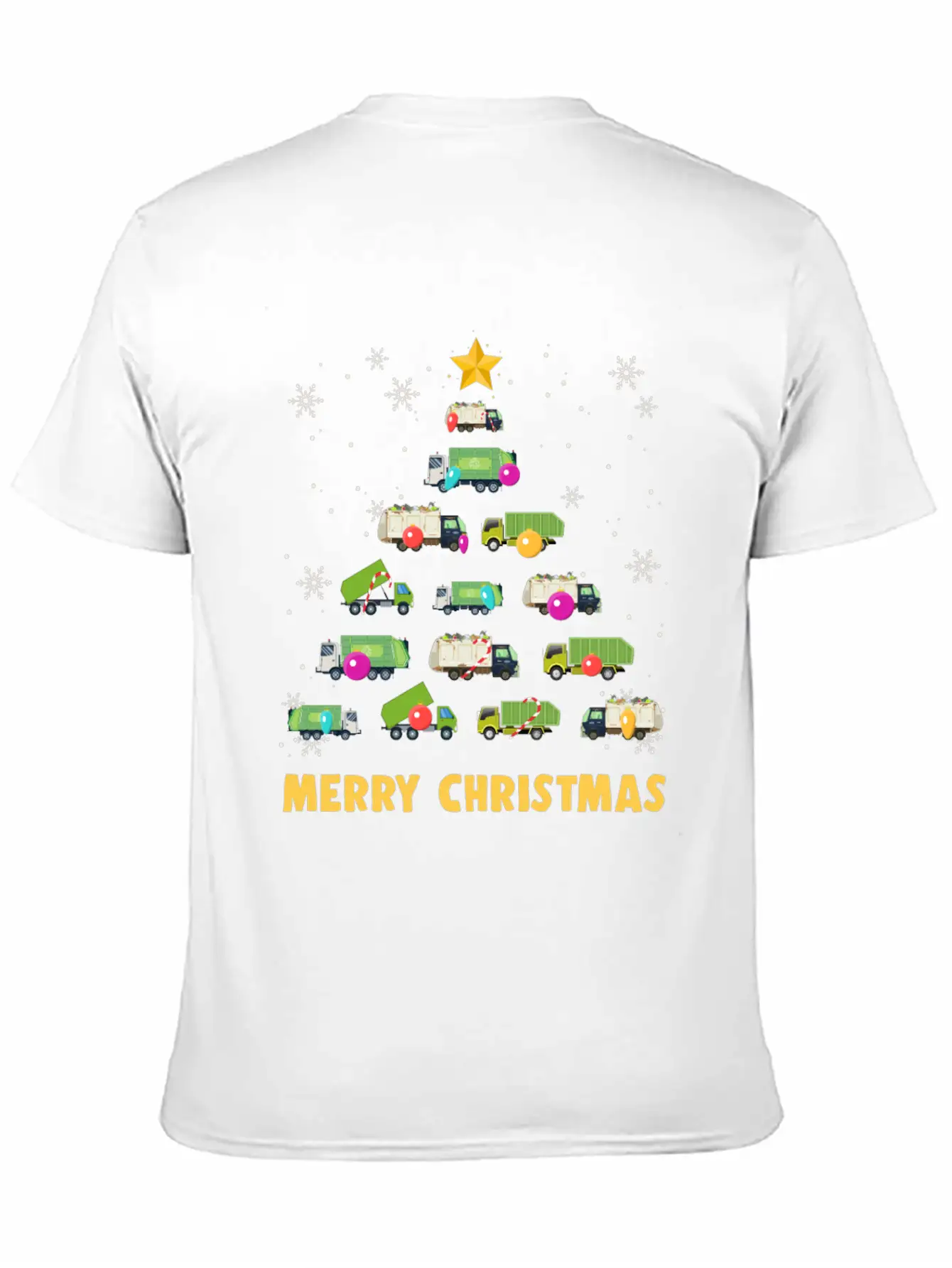 Garbage Truck Christmas Tree Boys Trucks Stylish Everyday T-Shirt – Unisex Basic Cotton Tee