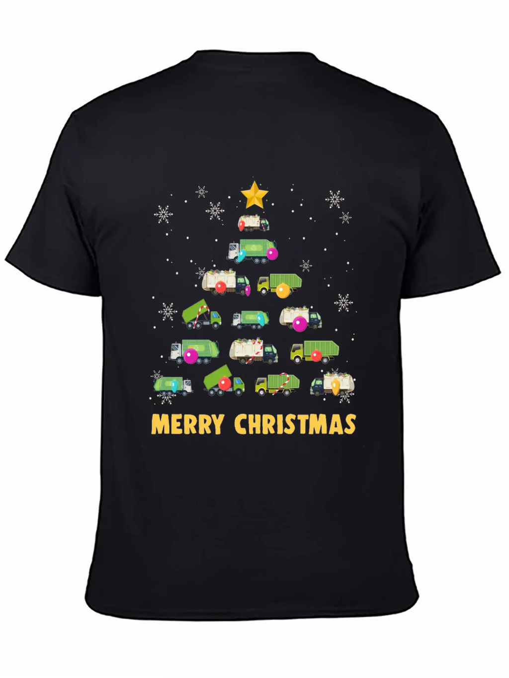 Garbage Truck Christmas Tree Boys Trucks Stylish Everyday T-Shirt – Unisex Basic Cotton Tee