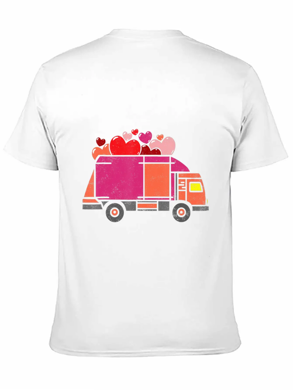 Garbage Truck Hearts Toddler Boys Valentines Day Unisex Short Sleeve Soft Cotton T-Shirt – Casual Everyday Wear