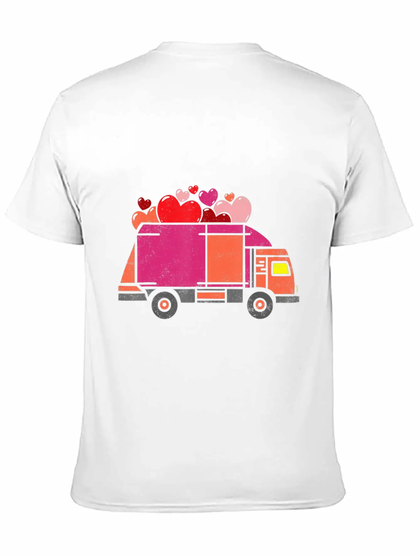 Garbage Truck Hearts Toddler Boys Valentines Day Unisex Short Sleeve Soft Cotton T-Shirt – Casual Everyday Wear