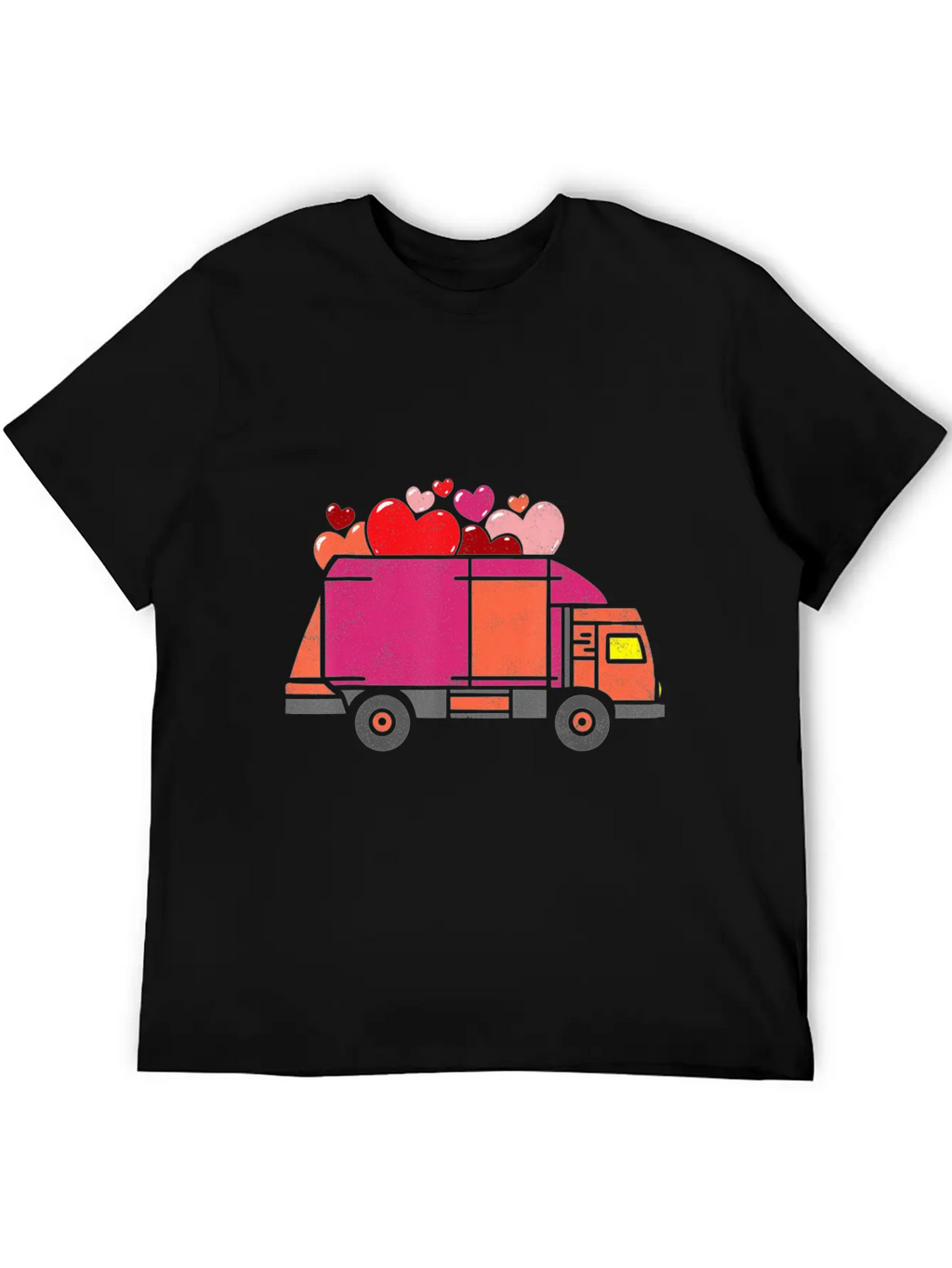 Garbage Truck Hearts Toddler Boys Valentines Day Unisex Short Sleeve Soft Cotton T-Shirt – Casual Everyday Wear