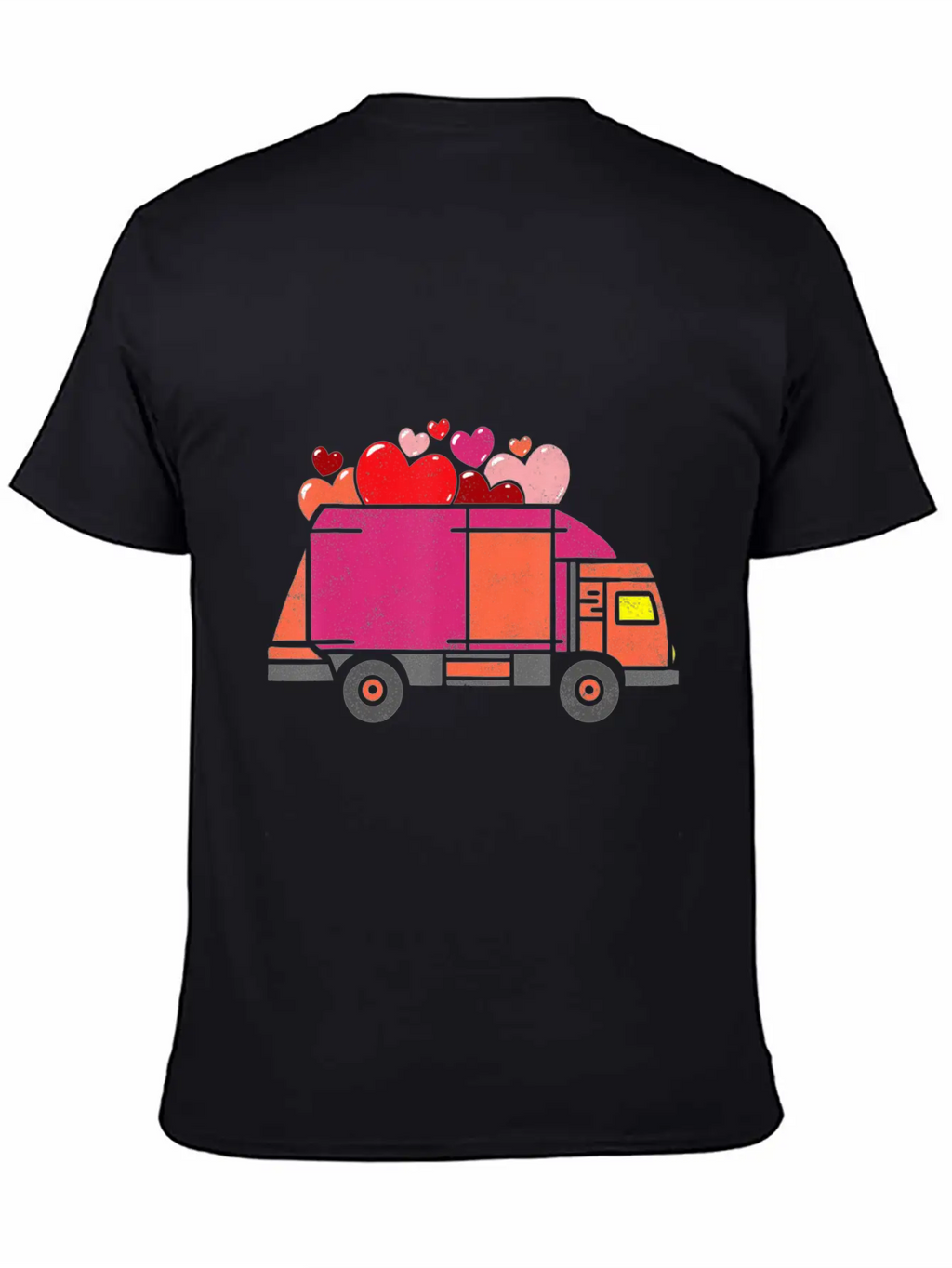 Garbage Truck Hearts Toddler Boys Valentines Day Unisex Short Sleeve Soft Cotton T-Shirt – Casual Everyday Wear