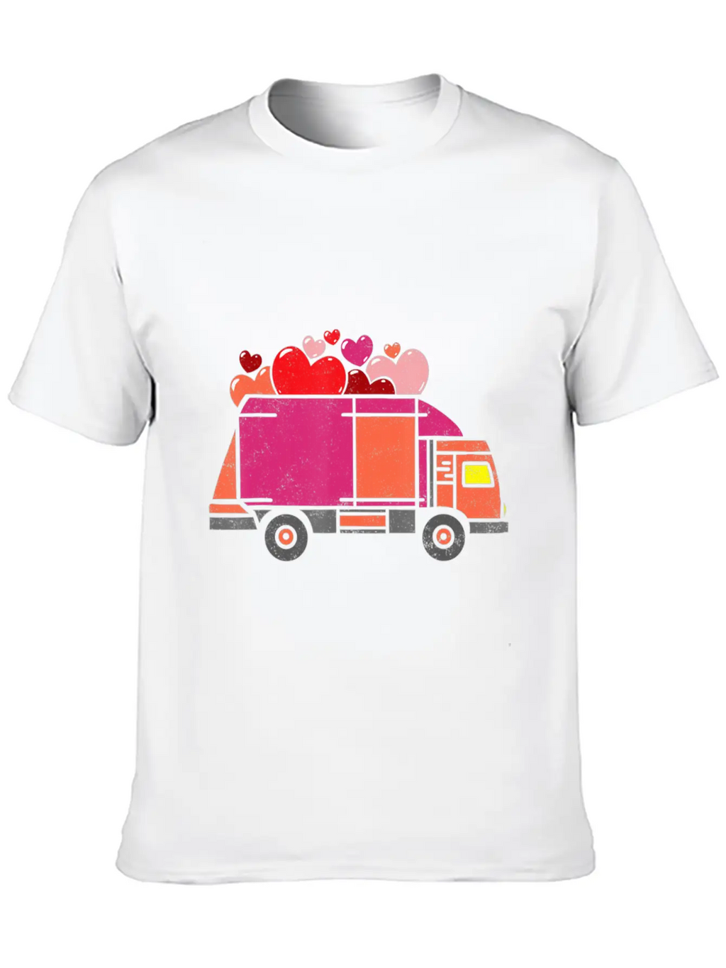 Garbage Truck Hearts Toddler Boys Valentines Day Unisex Short Sleeve Soft Cotton T-Shirt – Casual Everyday Wear