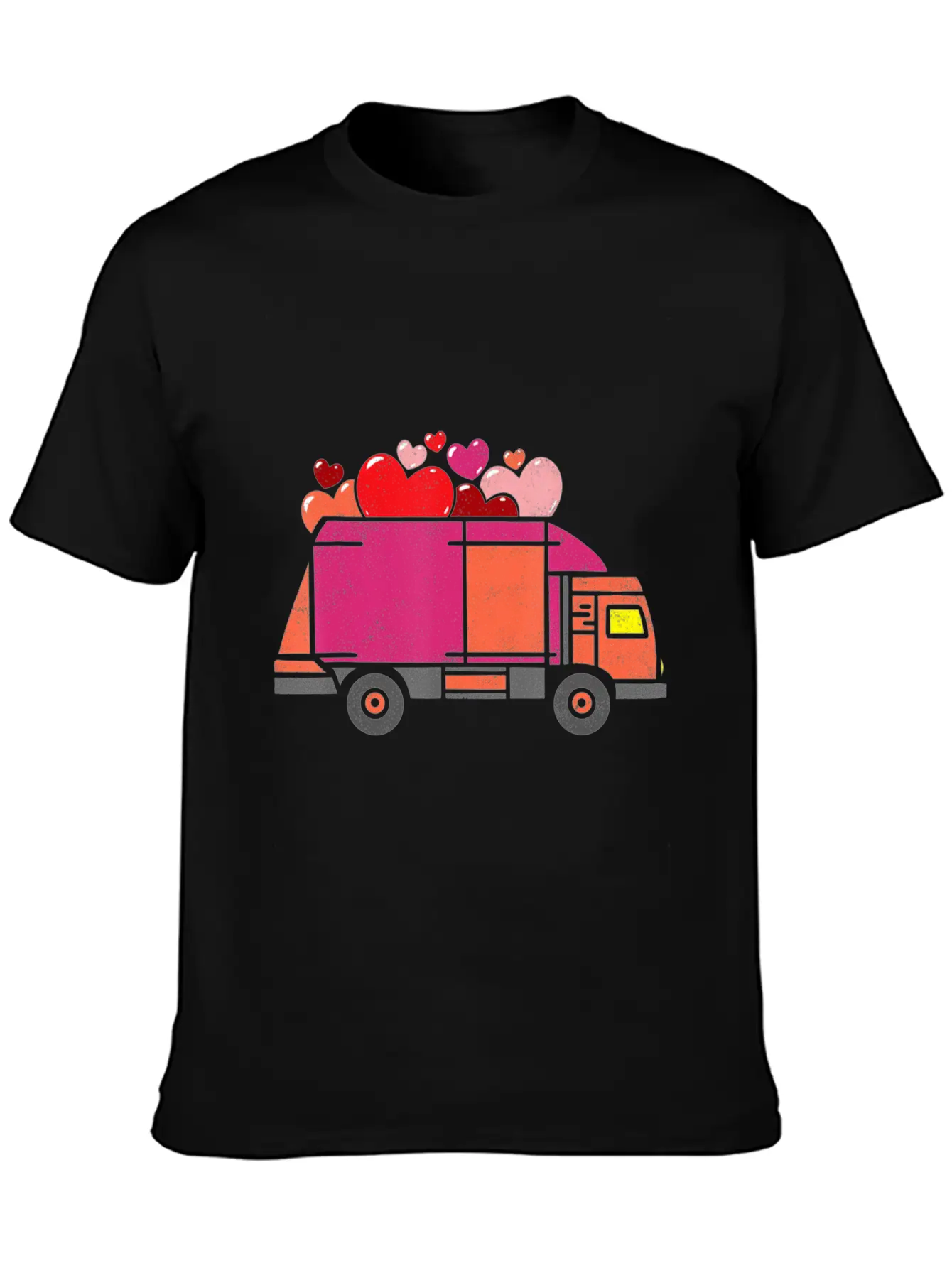 Garbage Truck Hearts Toddler Boys Valentines Day Unisex Short Sleeve Soft Cotton T-Shirt – Casual Everyday Wear