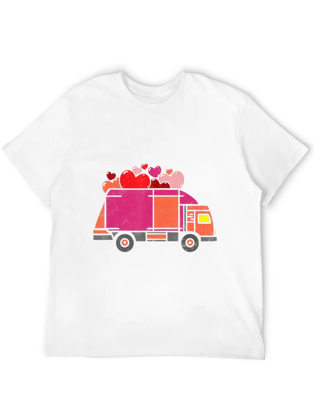 Garbage Truck Hearts Toddler Boys Valentines Day Unisex Short Sleeve Soft Cotton T-Shirt – Casual Everyday Wear