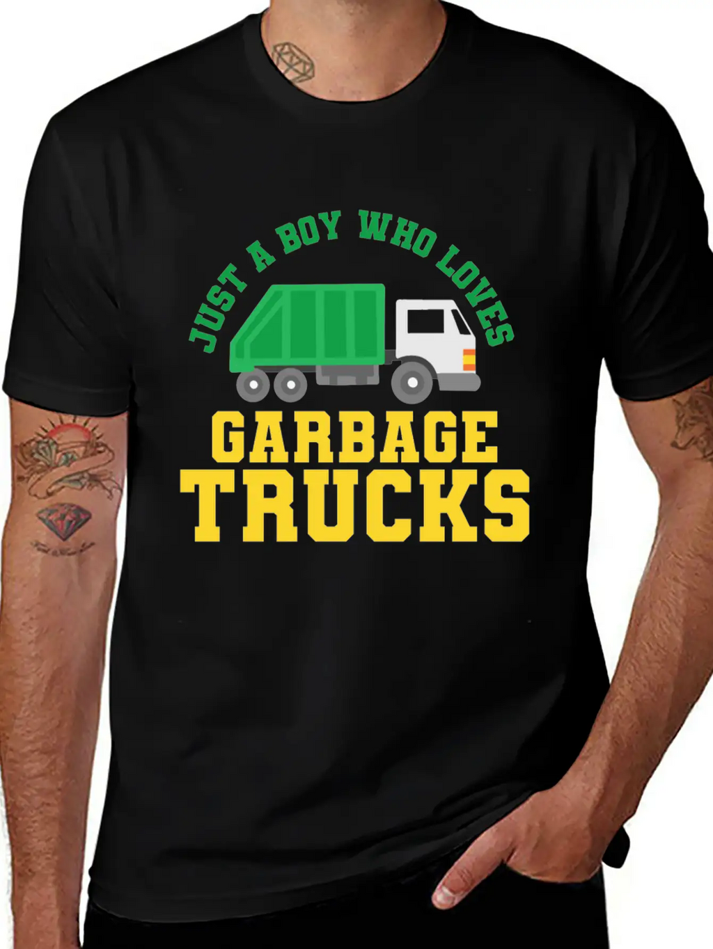 Garbage Trucks Garbage Truck Lover Casual Graphic T-Shirt – Simple And Comfortable Daily Wear