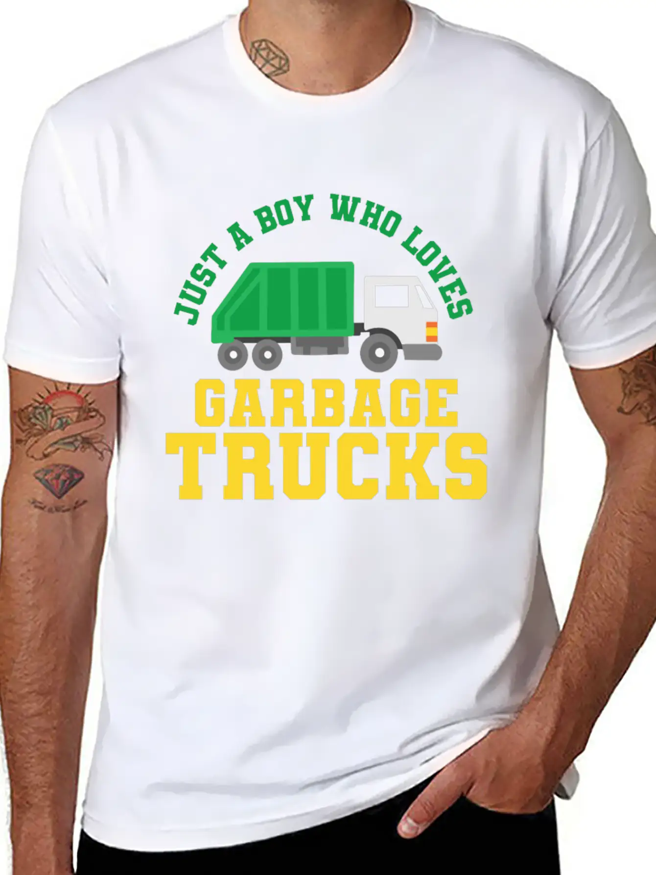 Garbage Trucks Garbage Truck Lover Casual Graphic T-Shirt – Simple And Comfortable Daily Wear