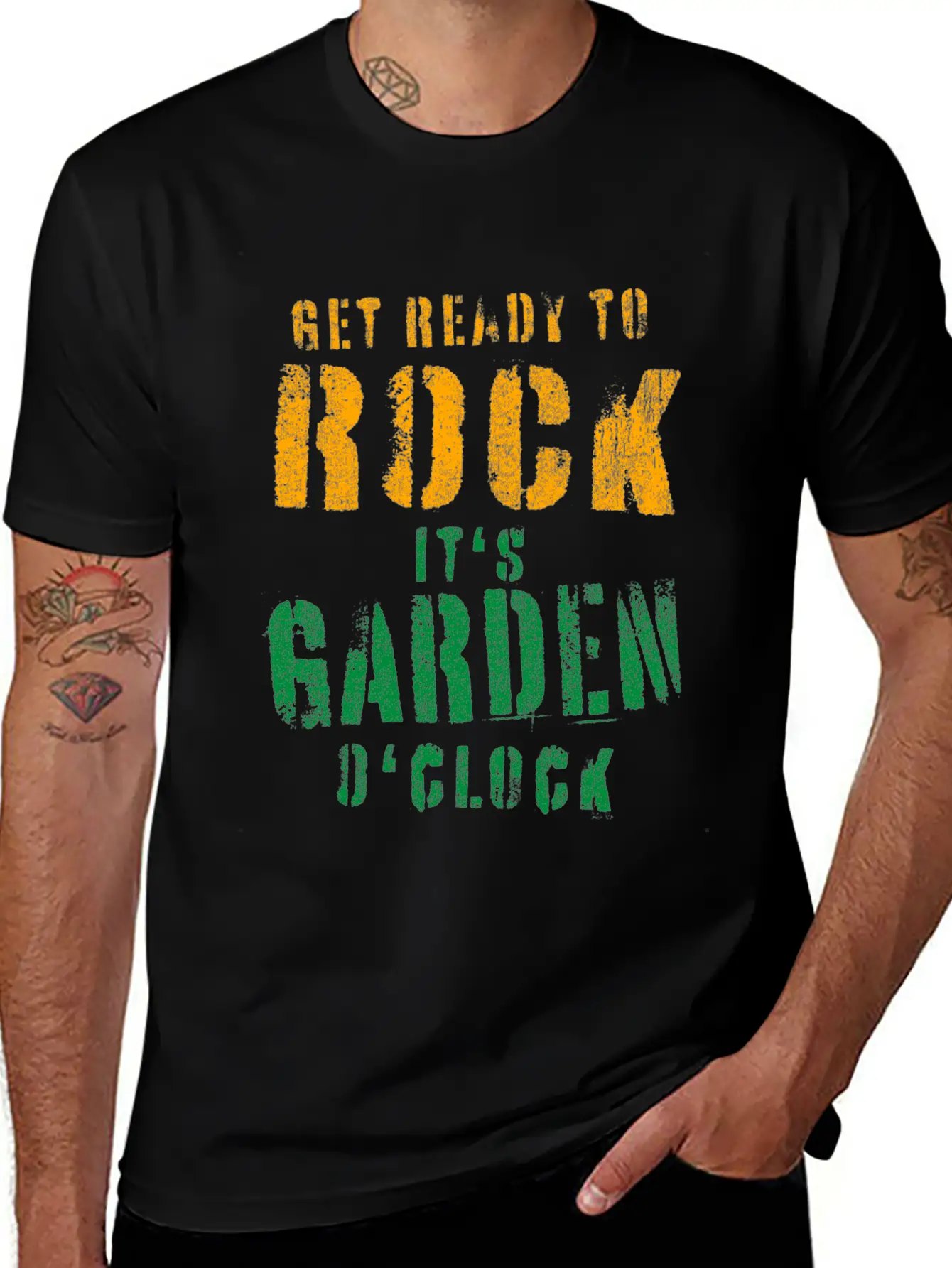 Gardeners Gift Get Ready To Rock It's Garden Unisex Short Sleeve Soft Cotton T-Shirt – Casual Everyday Wear