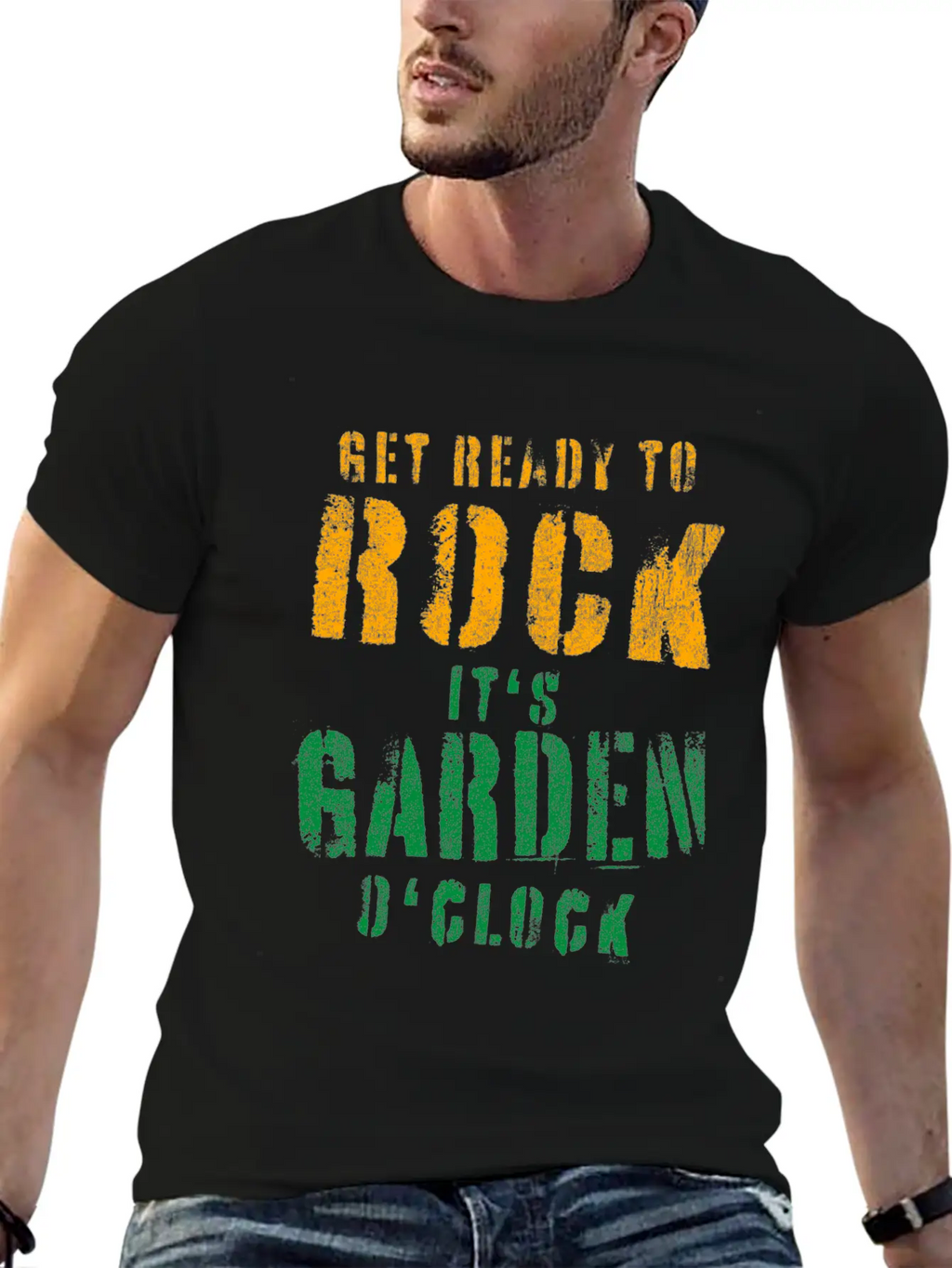 Gardeners Gift Get Ready To Rock It's Garden Unisex Short Sleeve Soft Cotton T-Shirt – Casual Everyday Wear