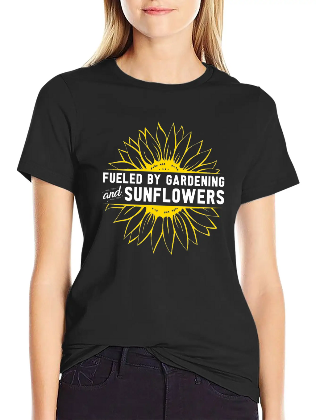 Gardening Sunflower Flowers Casual Graphic T-Shirt – Simple And Comfortable Daily Wear