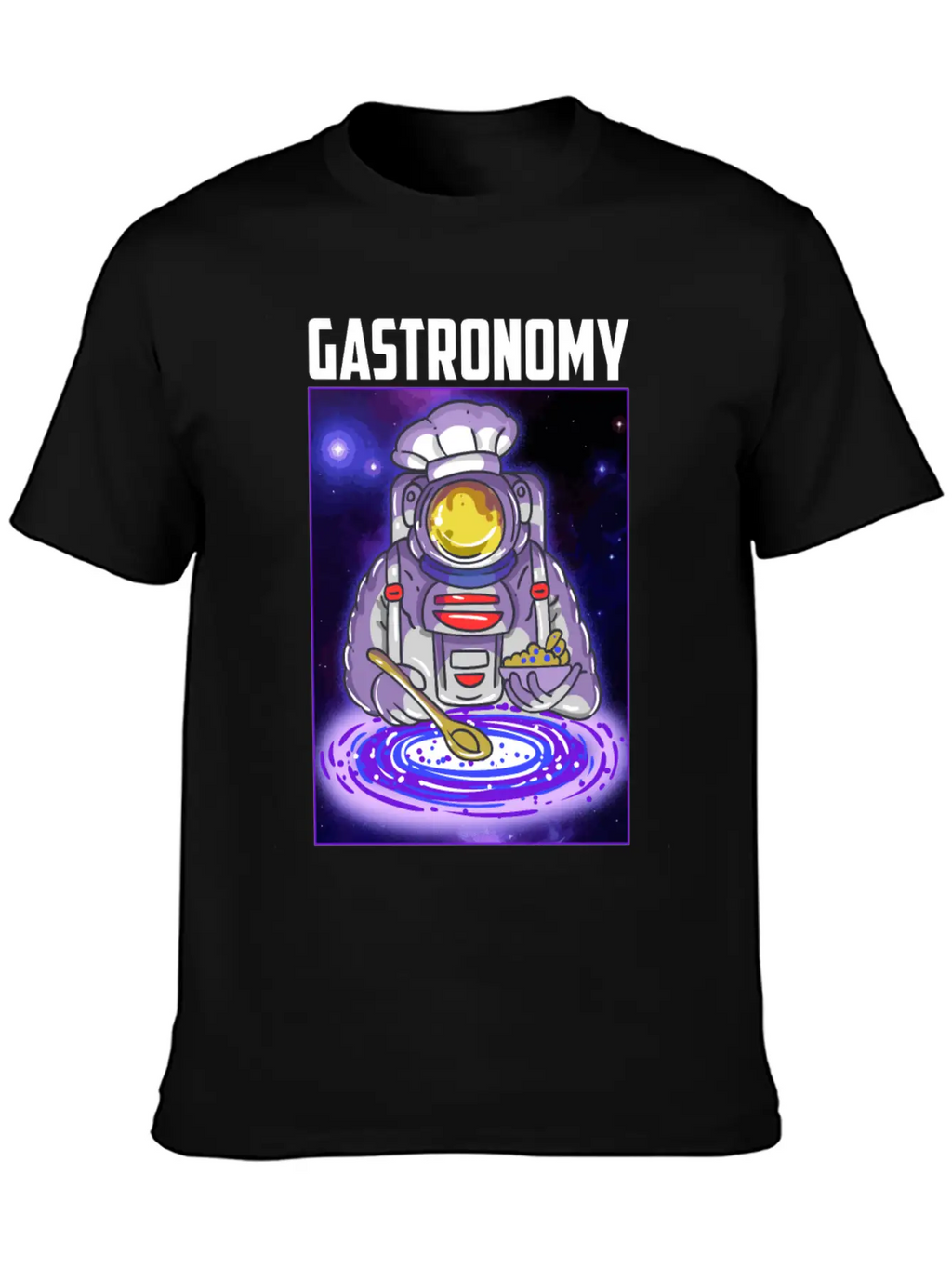 Gastronomy Astronaut Galaxy Breathable Soft Cotton T-Shirt – Timeless Casual Look