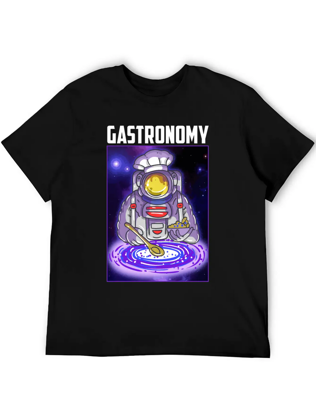 Gastronomy Astronaut Galaxy Breathable Soft Cotton T-Shirt – Timeless Casual Look
