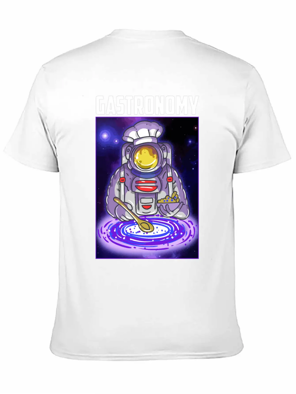 Gastronomy Astronaut Galaxy Breathable Soft Cotton T-Shirt – Timeless Casual Look