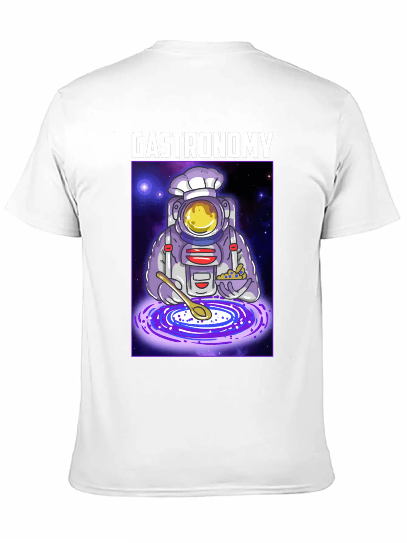 Gastronomy Astronaut Galaxy Breathable Soft Cotton T-Shirt – Timeless Casual Look
