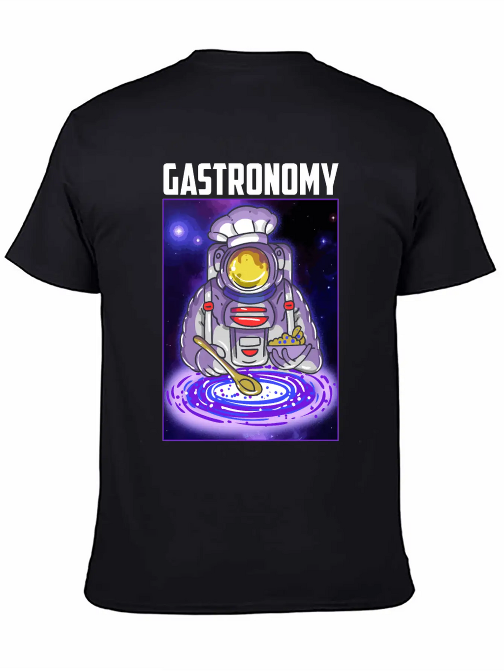 Gastronomy Astronaut Galaxy Breathable Soft Cotton T-Shirt – Timeless Casual Look