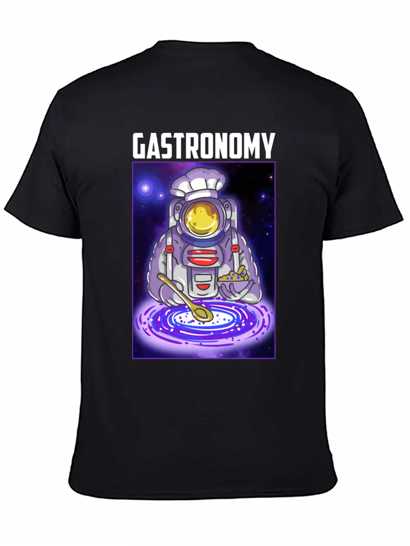 Gastronomy Astronaut Galaxy Breathable Soft Cotton T-Shirt – Timeless Casual Look