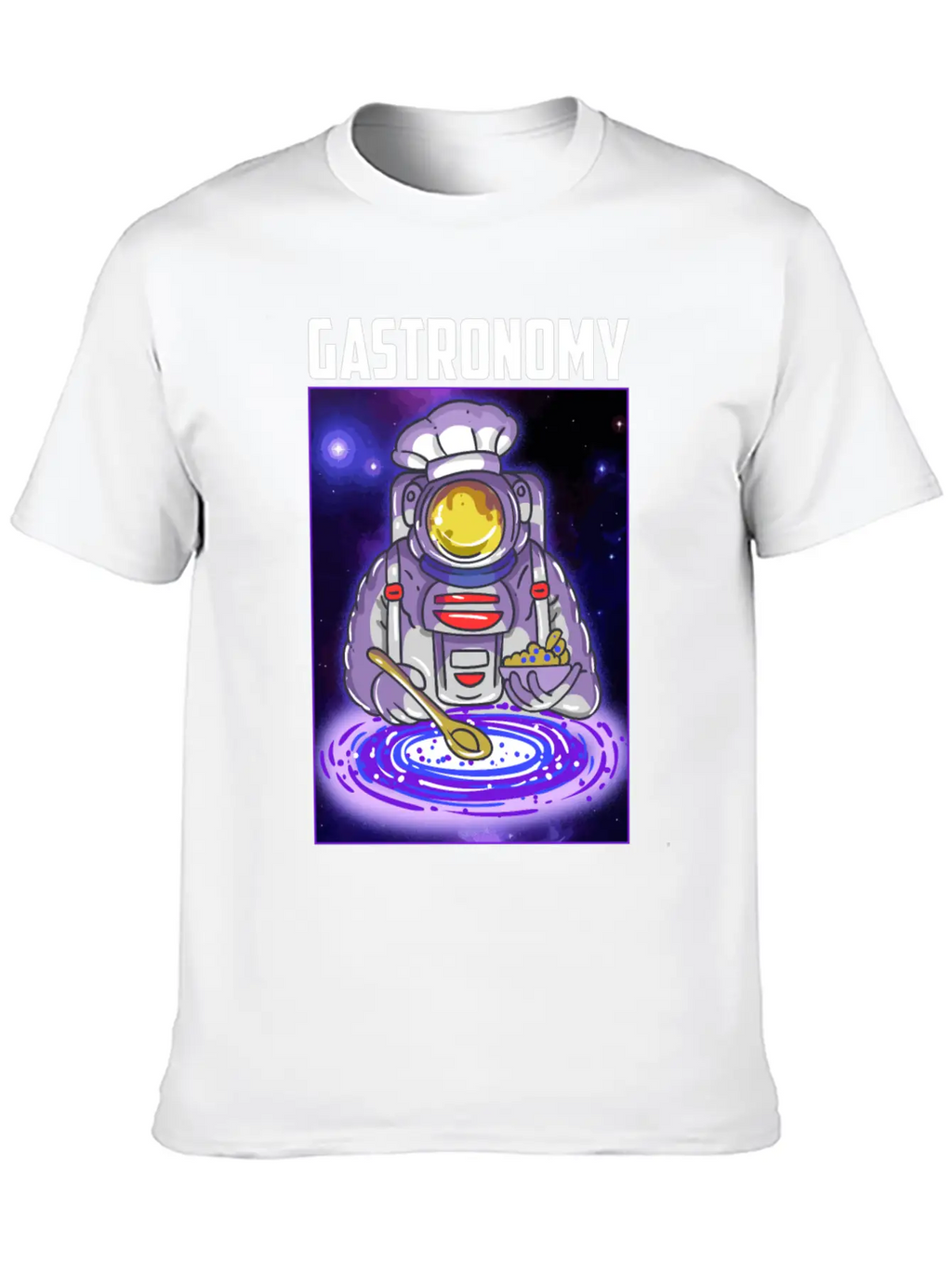 Gastronomy Astronaut Galaxy Breathable Soft Cotton T-Shirt – Timeless Casual Look