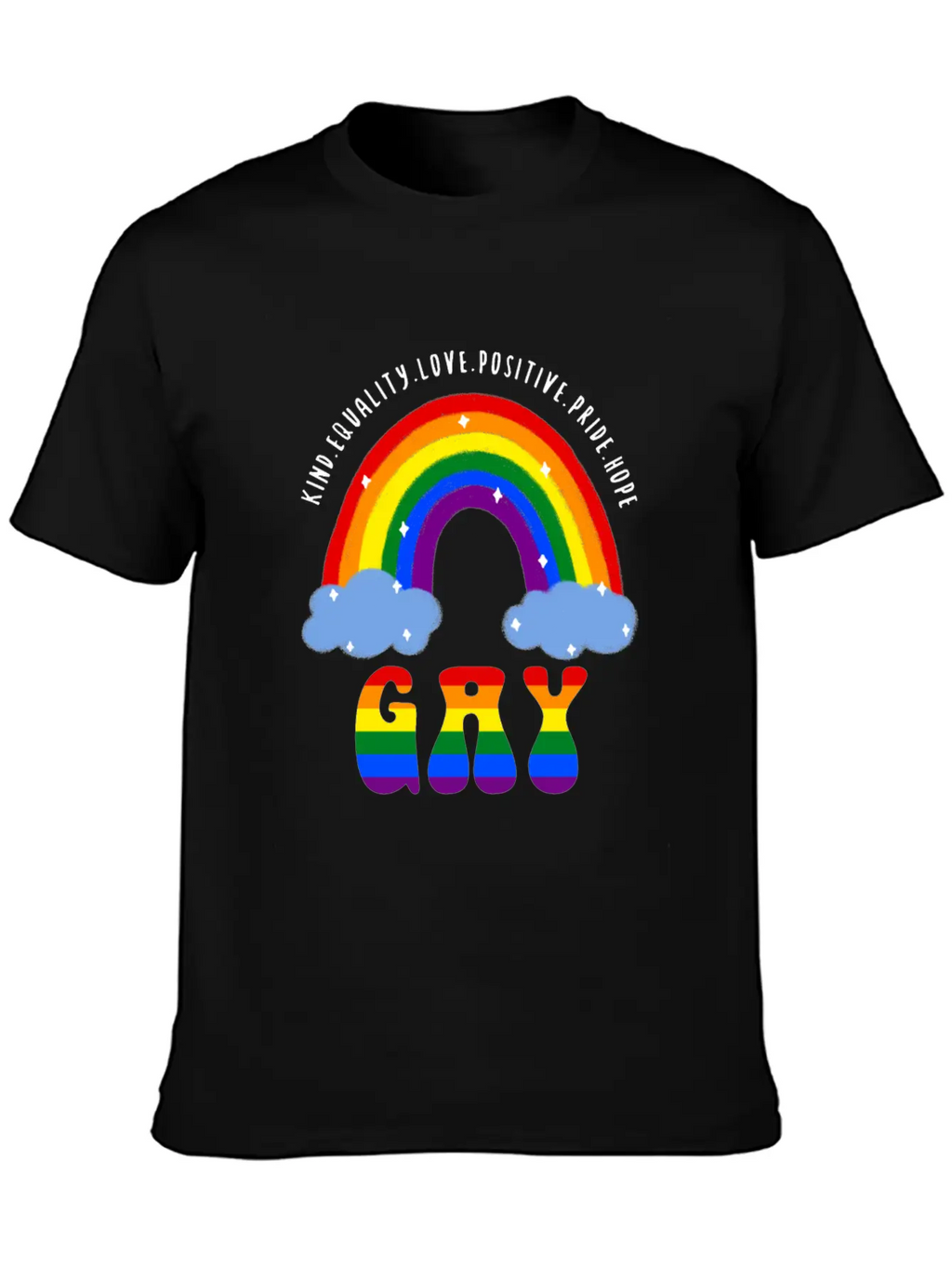 Gay LGBT Gay Pride Rainbow Casual Graphic T-Shirt – Simple And Comfortable Daily Wear