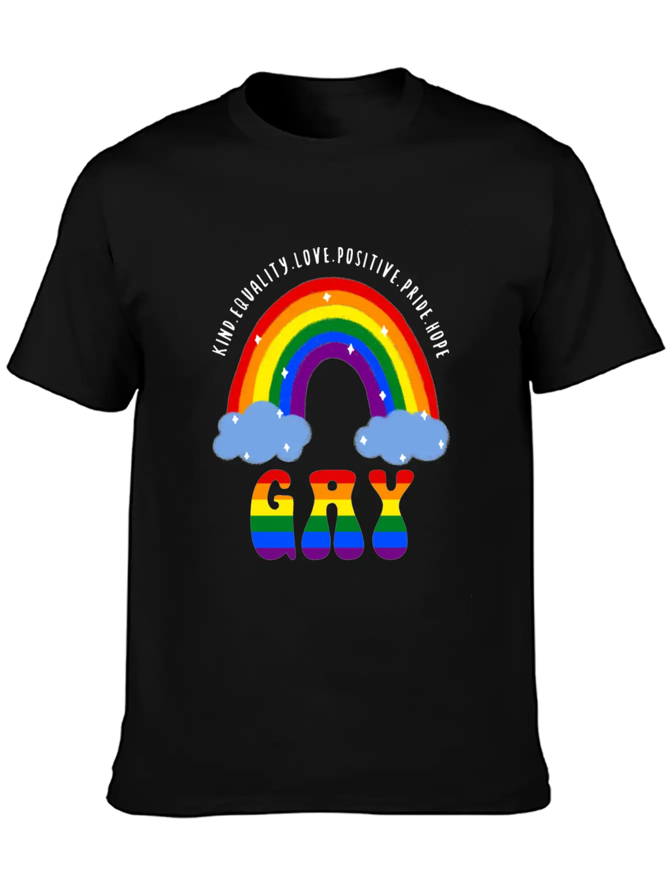 Gay LGBT Gay Pride Rainbow Casual Graphic T-Shirt – Simple And Comfortable Daily Wear