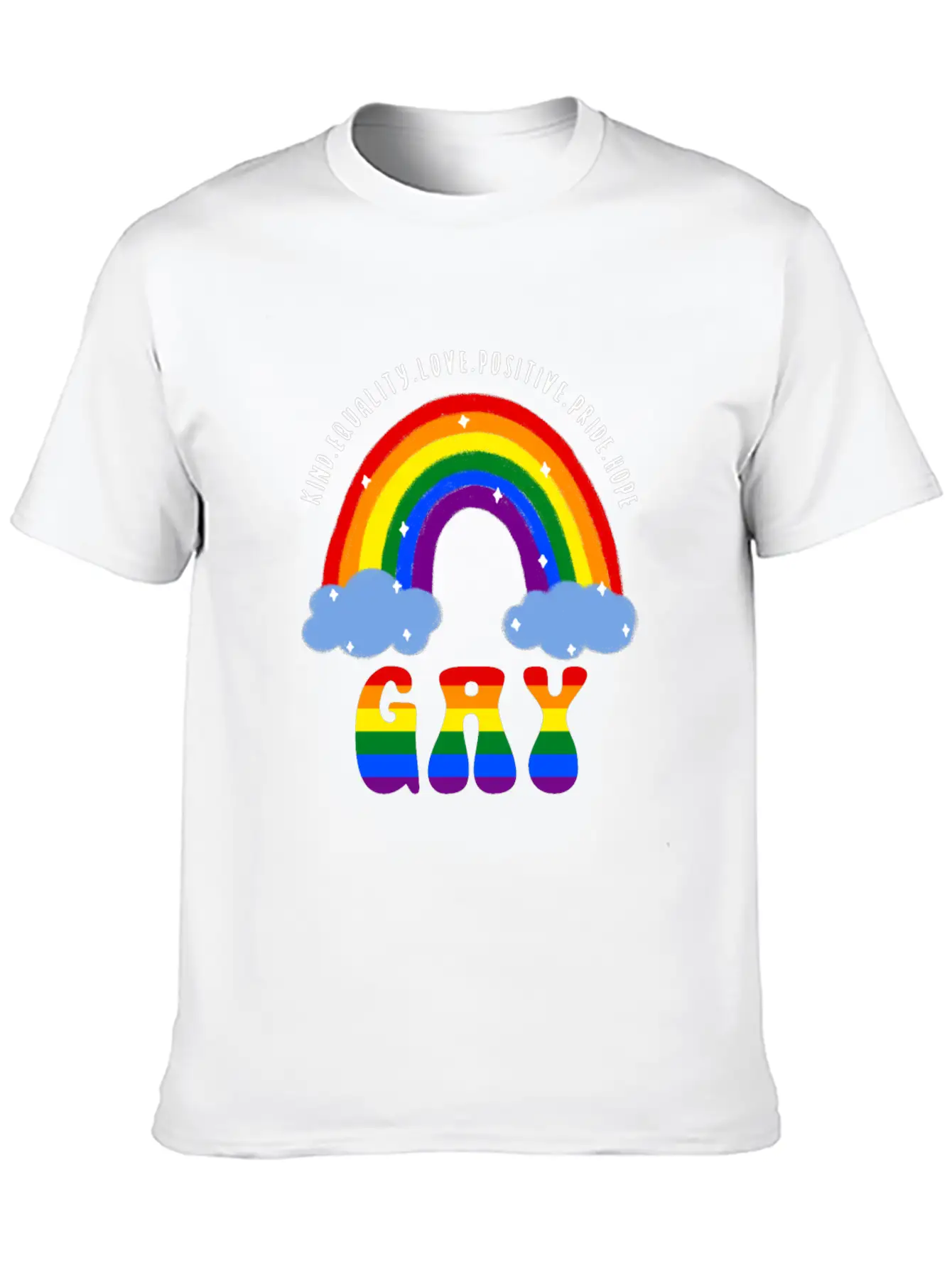 Gay LGBT Gay Pride Rainbow Casual Graphic T-Shirt – Simple And Comfortable Daily Wear