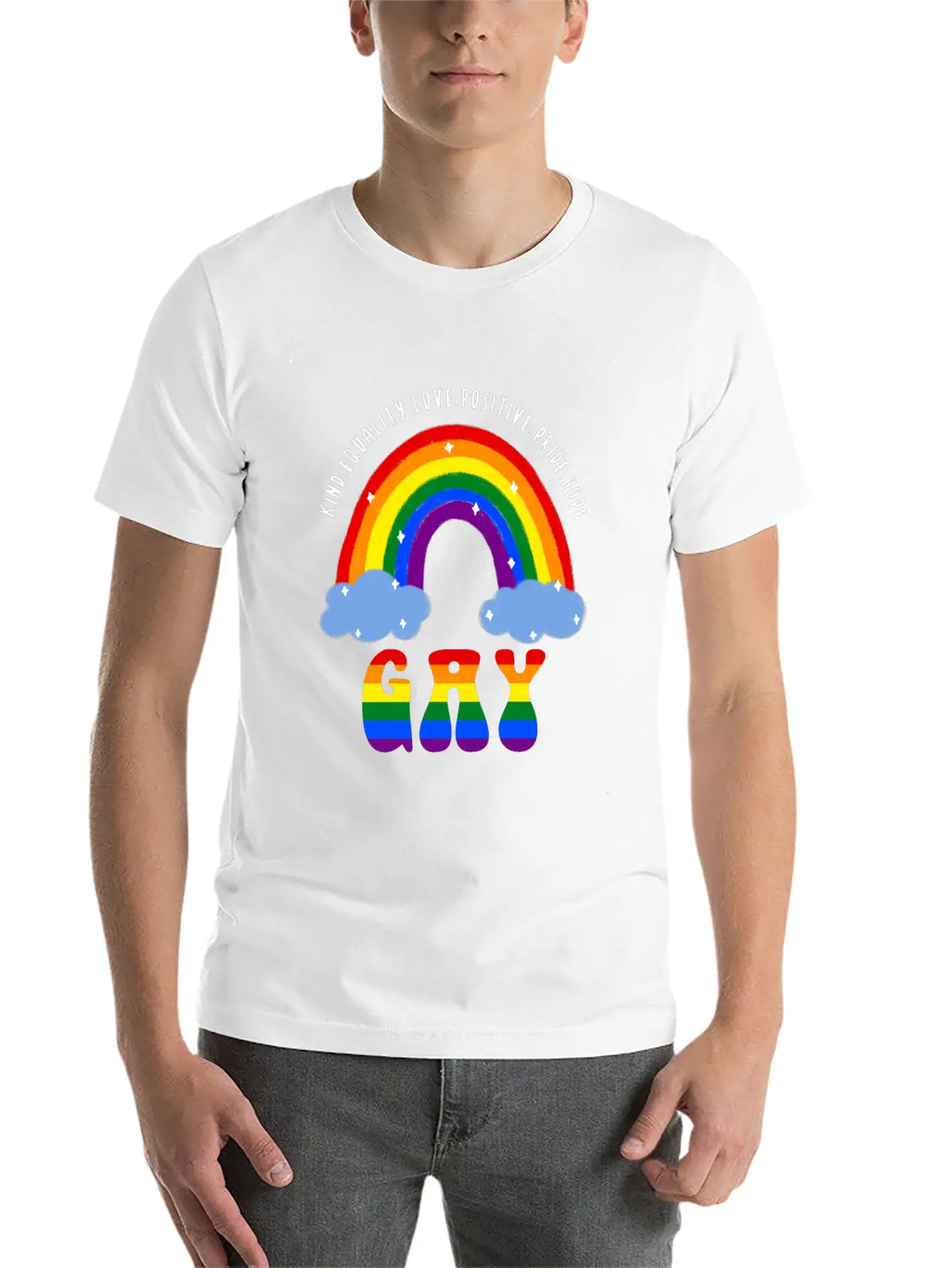 Gay LGBT Gay Pride Rainbow Casual Graphic T-Shirt – Simple And Comfortable Daily Wear