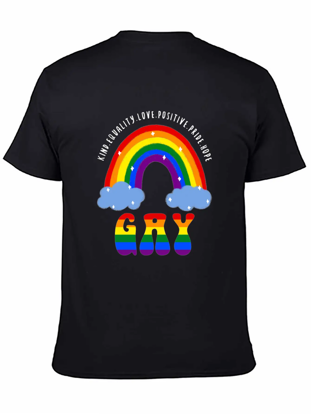 Gay LGBT Gay Pride Rainbow Casual Graphic T-Shirt – Simple And Comfortable Daily Wear