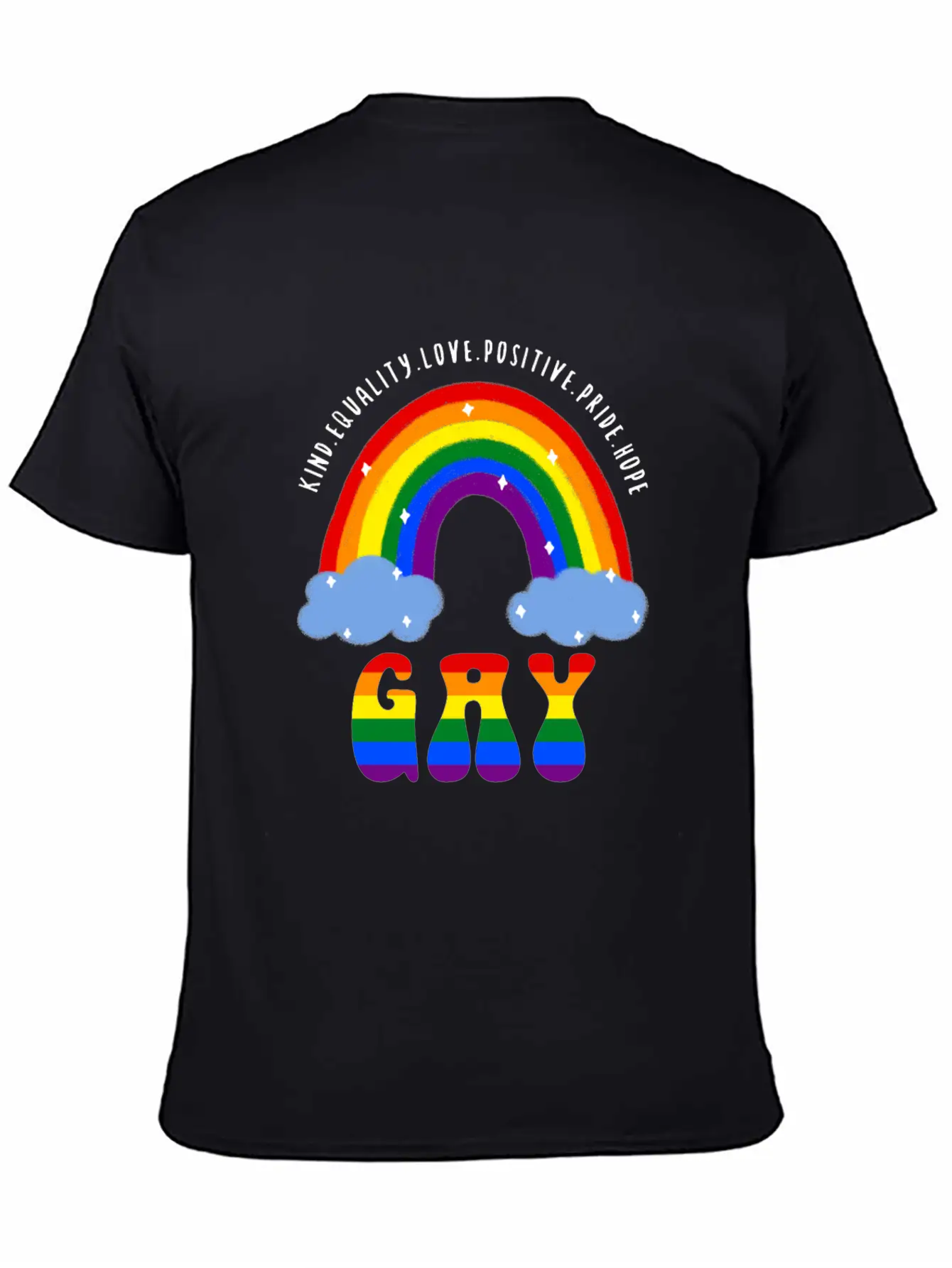 Gay LGBT Gay Pride Rainbow Casual Graphic T-Shirt – Simple And Comfortable Daily Wear