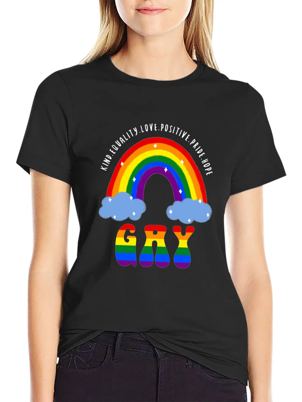 Gay LGBT Gay Pride Rainbow Casual Graphic T-Shirt – Simple And Comfortable Daily Wear