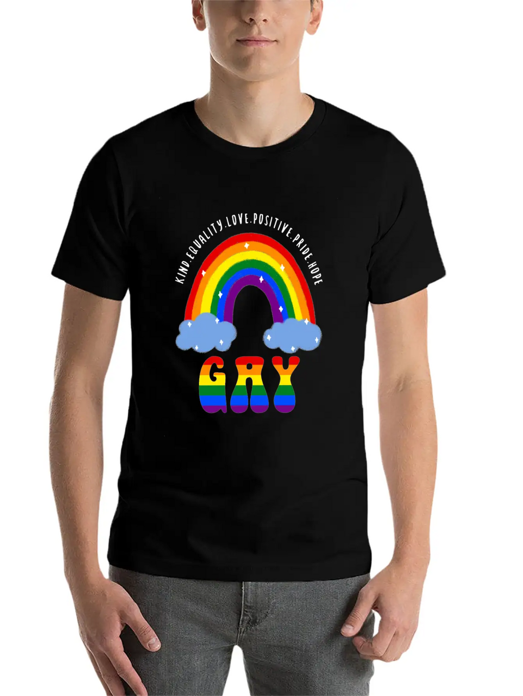 Gay LGBT Gay Pride Rainbow Casual Graphic T-Shirt – Simple And Comfortable Daily Wear