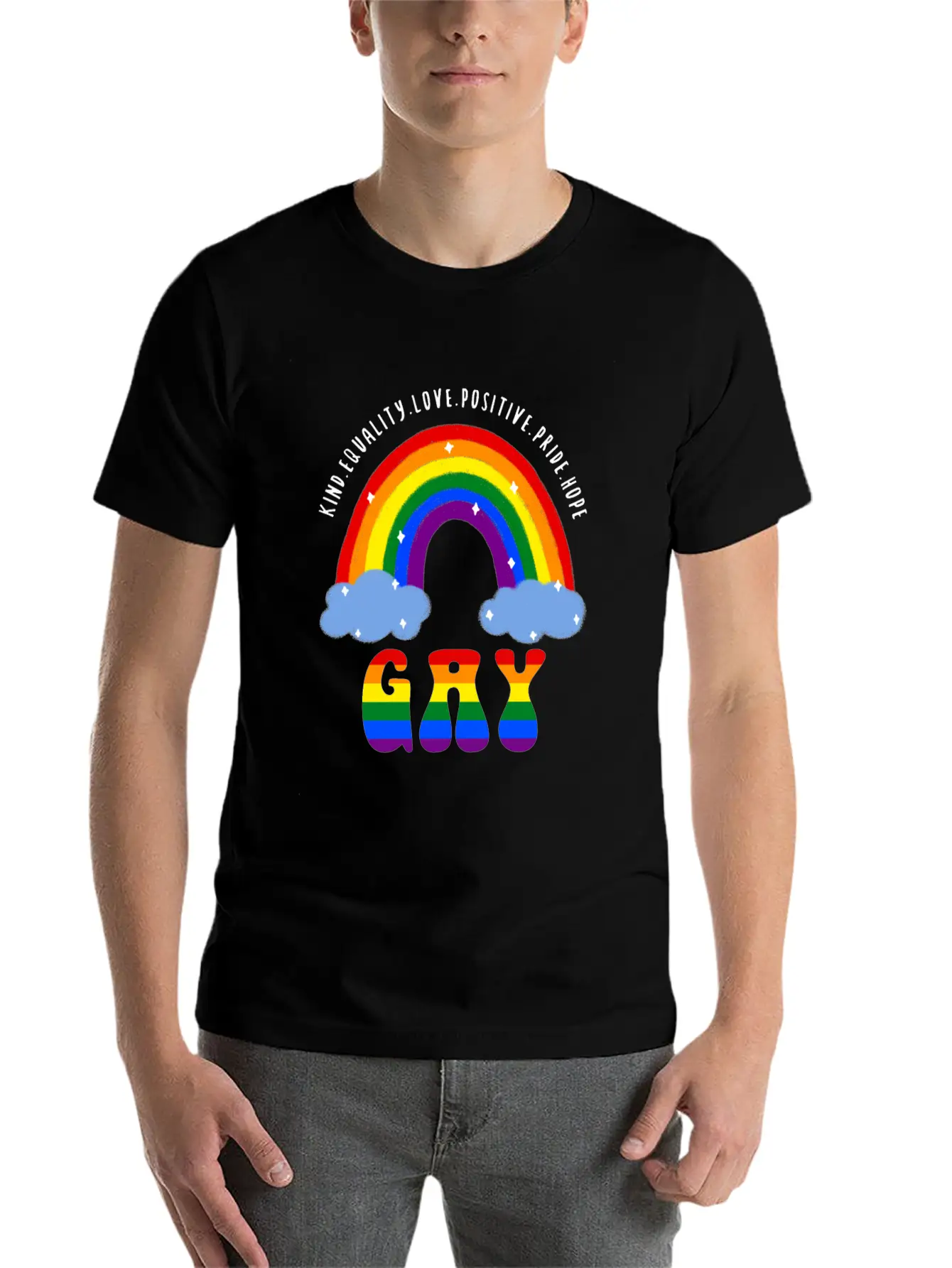 Gay LGBT Gay Pride Rainbow Casual Graphic T-Shirt – Simple And Comfortable Daily Wear