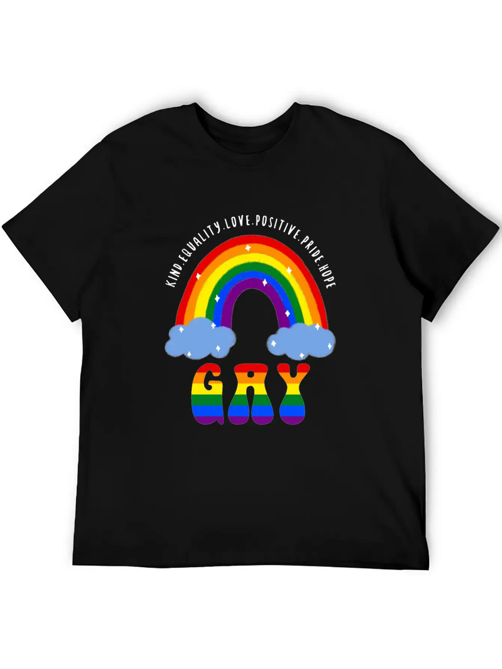 Gay LGBT Gay Pride Rainbow Casual Graphic T-Shirt – Simple And Comfortable Daily Wear