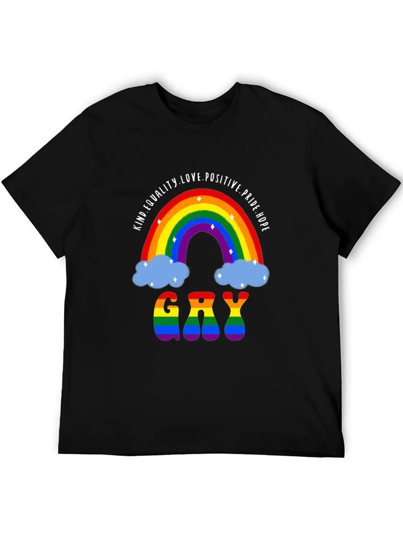 Gay LGBT Gay Pride Rainbow Casual Graphic T-Shirt – Simple And Comfortable Daily Wear