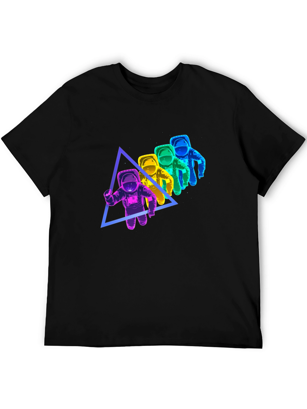 Astronaut Triangle Graphic T-Shirt