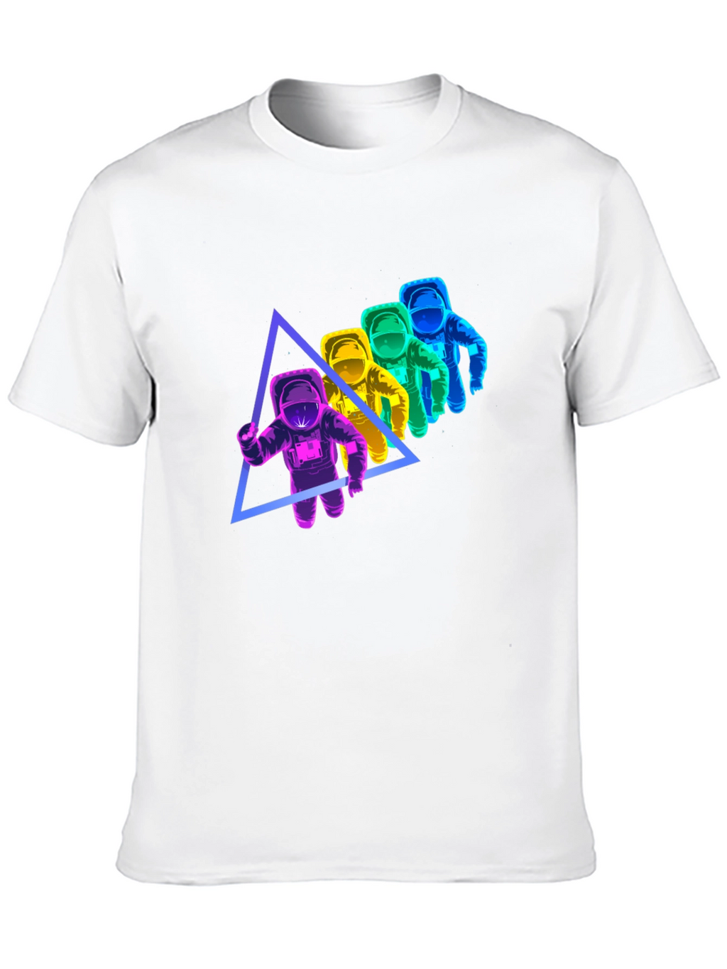 Astronaut Triangle Graphic T-Shirt