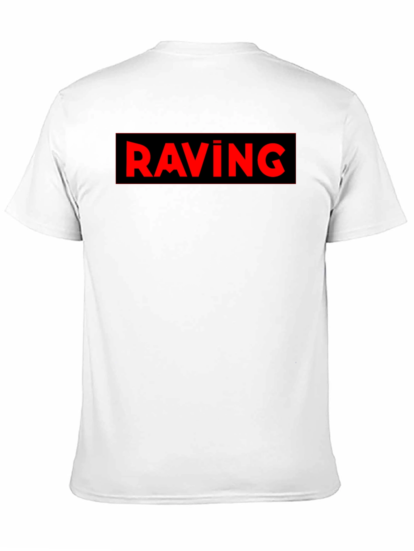 RAVING Graphic Black T-Shirt - Bold Statement Tee