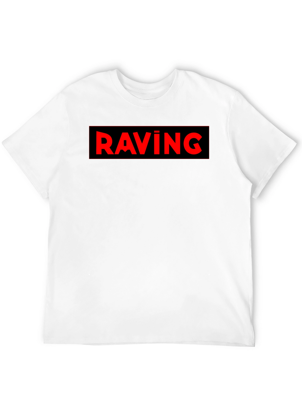 RAVING Graphic Black T-Shirt - Bold Statement Tee
