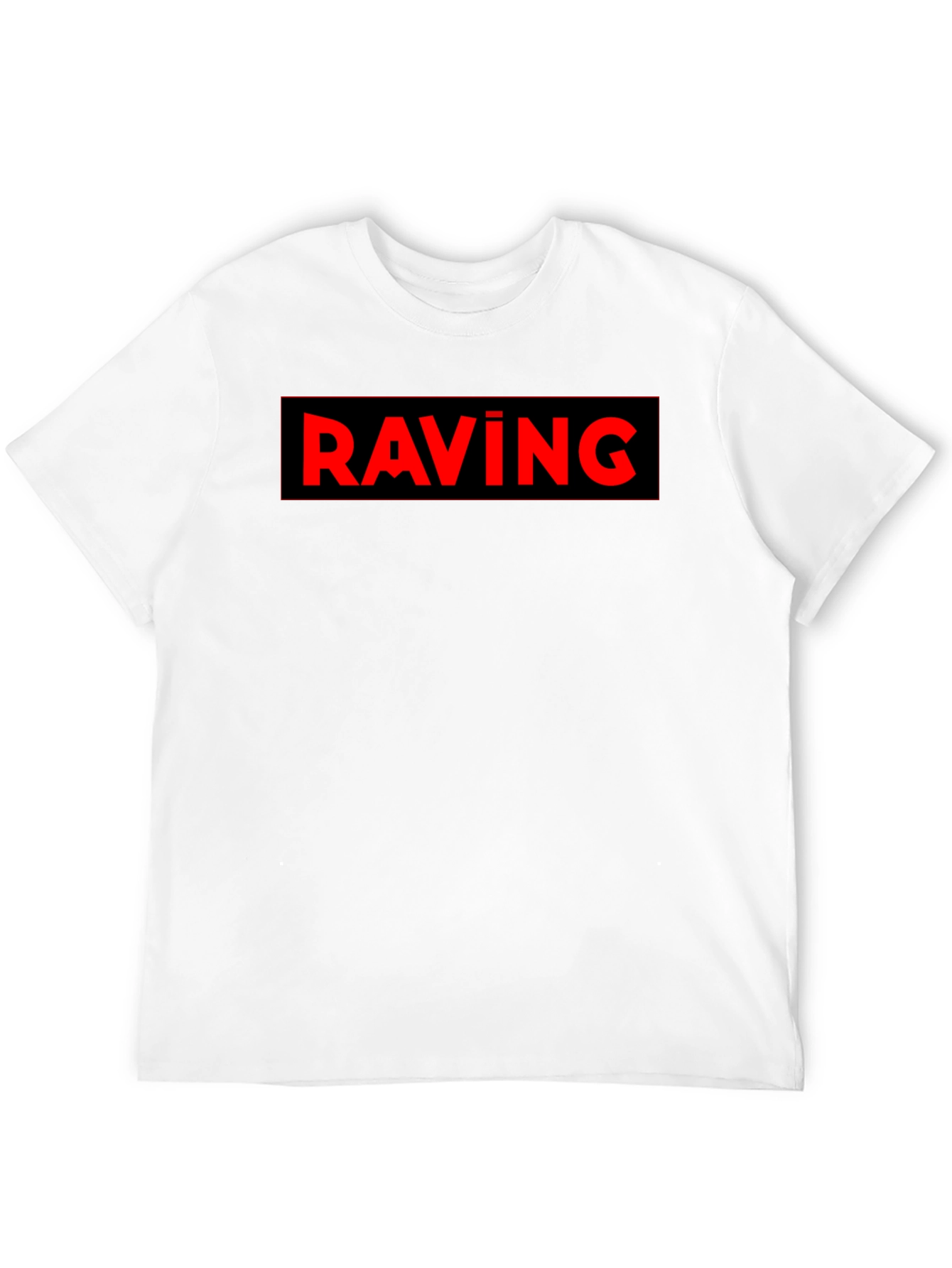 RAVING Graphic Black T-Shirt - Bold Statement Tee