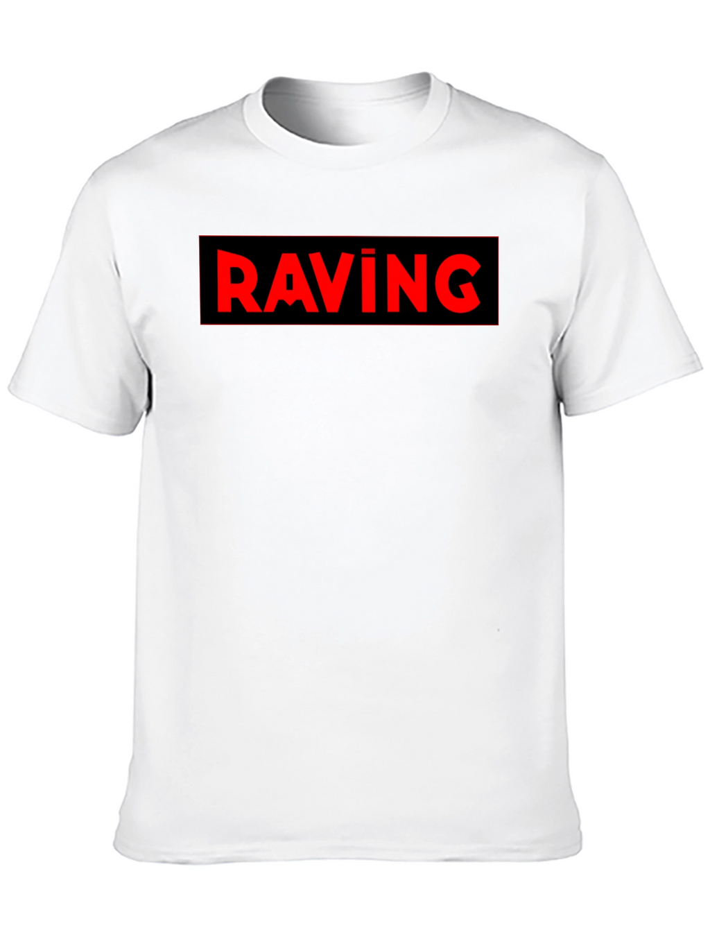 RAVING Graphic Black T-Shirt - Bold Statement Tee