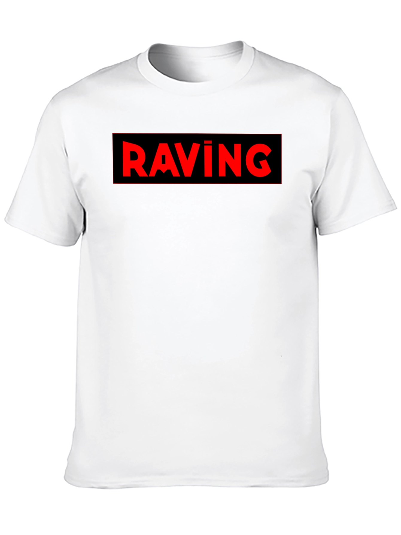 RAVING Graphic Black T-Shirt - Bold Statement Tee