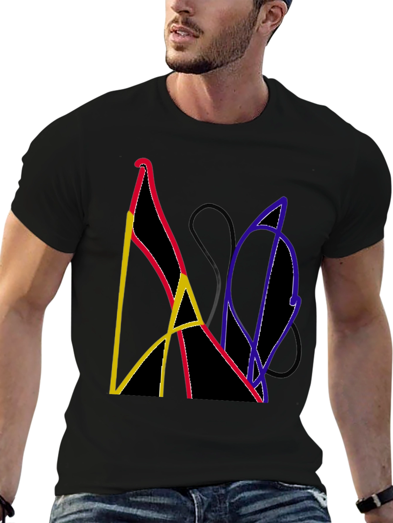 Abstract Graphic Tee - Modern Art Shirt