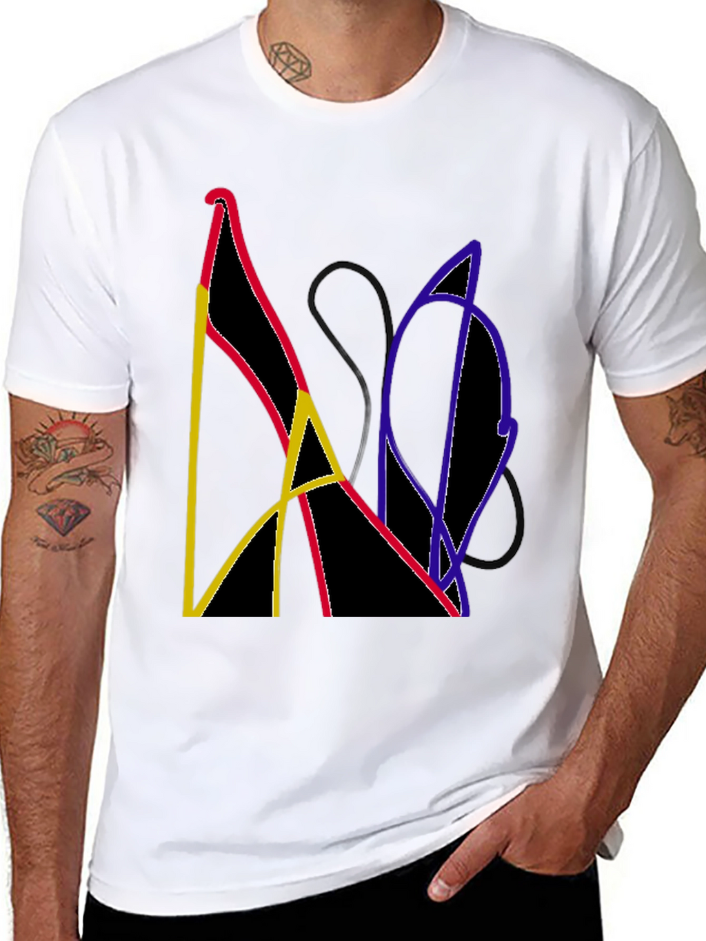 Abstract Graphic Tee - Modern Art Shirt